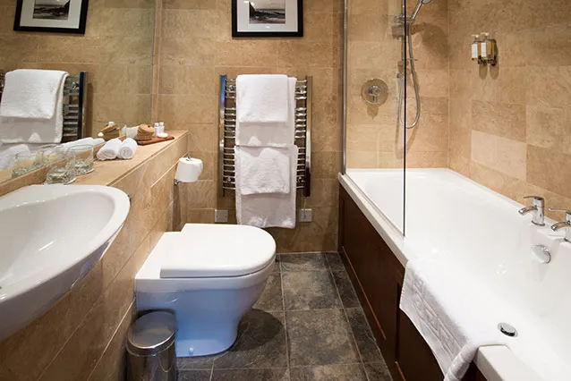 Roll-top bath in the Master suite